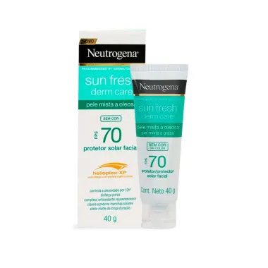 Protetor Solar Facial Neutrogena Sun Fresh Derm Care FPS 70 Sem Cor 40g