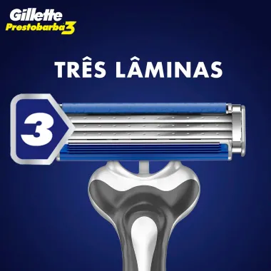 Aparelho de Barbear Descartável Gillette Prestobarba3 Leve 8 Pague 6 Unidades