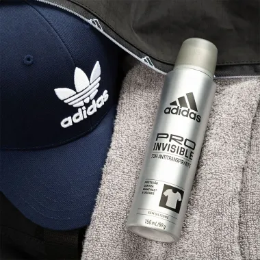 Desodorante Aerossol Adidas Masculino Pro Invisible 150ml-3