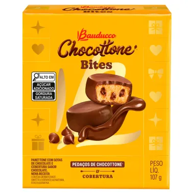 Chocotone Bites Bauducco Pedaços de Chocottone 107g