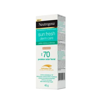 Protetor Solar Facial Neutrogena Sun Fresh Derm Care FPS 70 Pele Morena 40g