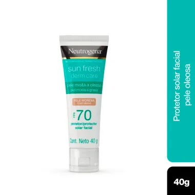 Protetor Solar Facial Neutrogena Sun Fresh Derm Care FPS 70 Pele Morena 40g