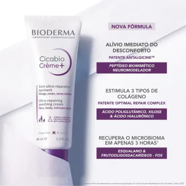 Bioderma Cicabio Crème+ Creme Ultra-Reparador Calmante 40ml