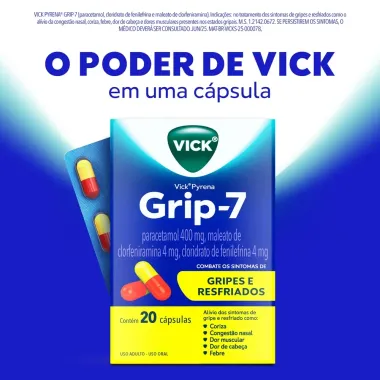 Vick Pyrena Grip-7 com 20 C&aacute;psulas
