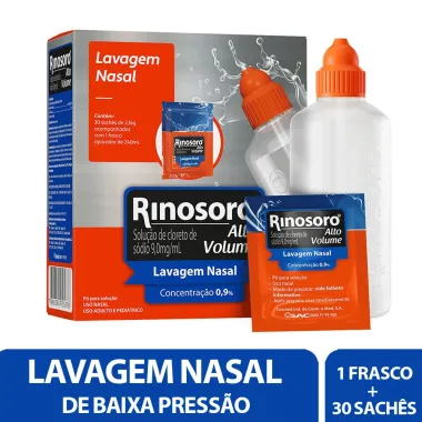 Rinosoro Alto Volume com 30 Sachês + Frasco Aplicador de 240ml