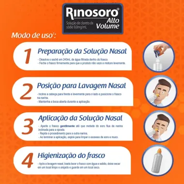 Rinosoro Alto Volume com 30 Sachês + Frasco Aplicador de 240ml