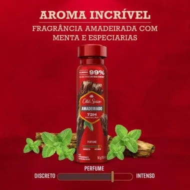 Desodorante Old Spice Amadeirado Aerossol 72h Antitranspirante 150ml