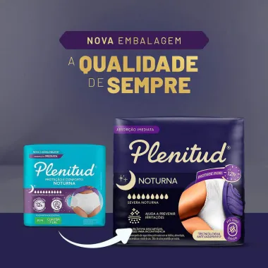 Roupa Íntima Plenitud Noturna Unissex Tamanho P/M 14 Unidades