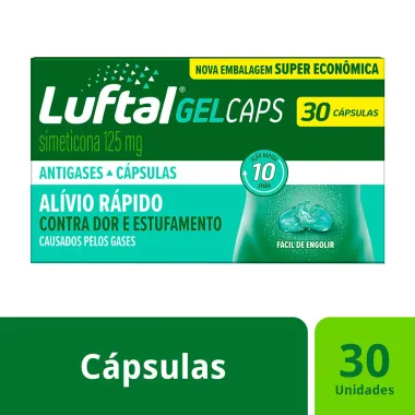 Luftal Gel Caps Simeticona 125mg 30 Cápsulas Gelatinosas