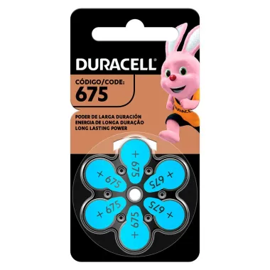Bateria Duracell Auditiva 675 com 6 Unidades