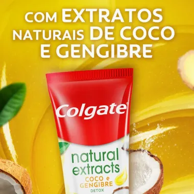Creme Dental Colgate Natural Extracts Detox Coco e Gengibre 90g