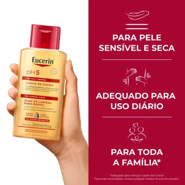 Eucerin pH5 Óleo de Limpeza para Banho 200ml