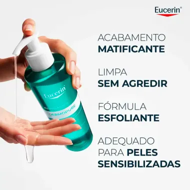 Gel de Limpeza Facial Eucerin Dermo Pure Oil Control Pele Oleosa e Antiacne 200ml