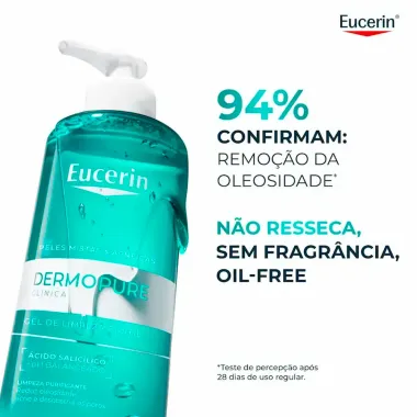 Gel de Limpeza Facial Eucerin Dermo Pure Oil Control Pele Oleosa e Antiacne 200ml