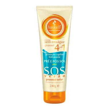 Leave In Haskell Girassol 4 em 1 S.O.S Verão Pré e Pós Sol 240ml