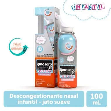 Rinosoro Jet Infantil 0,9% Jato Contínuo 100ml