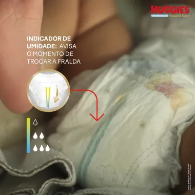 Fralda Huggies Natural Care Tamanho P 36 Fraldas Descartáveis