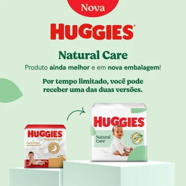 Fralda Huggies Natural Care Tamanho P 36 Fraldas Descartáveis