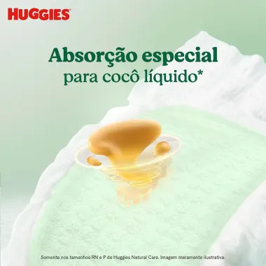 Fralda Huggies Natural Care Tamanho P 36 Fraldas Descartáveis