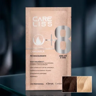 P&oacute; Descolorante Care Liss Camomila Cless Abre At&eacute; 8 Tons Sach&ecirc; 8g
