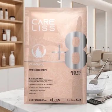 P&oacute; Descolorante Care Liss Camomila Cless Abre At&eacute; 8 Tons Sach&ecirc; 50g