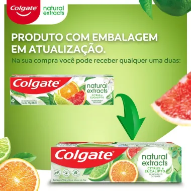 Creme Dental Colgate Natural Extracts Reinforced Defense Citrus e Eucalipto 90g