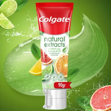 Creme Dental Colgate Natural Extracts Reinforced Defense Citrus e Eucalipto 90g