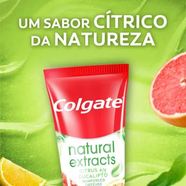Creme Dental Colgate Natural Extracts Reinforced Defense Citrus e Eucalipto 90g