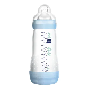 Mamadeira Mam Easy Start First Bottle Bico de Silicone Desenhos Sortidos 320ml 4+ Meses Boys Ref:4677