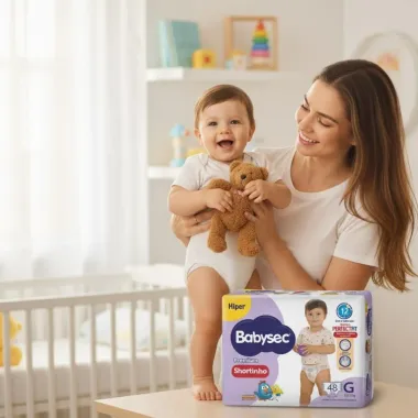 Fralda Shortinho Babysec Premium Tamanho G com 48 Fraldas Descartáveis