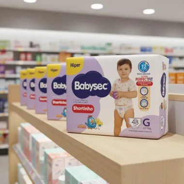 Fralda Shortinho Babysec Premium Tamanho G com 48 Fraldas Descartáveis