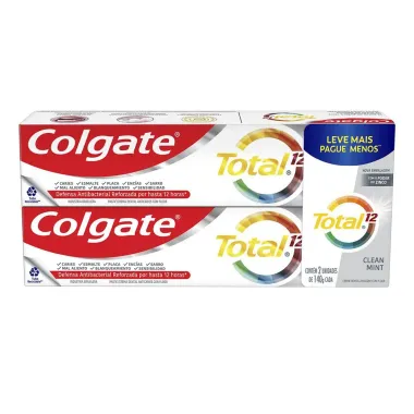 Creme Dental Colgate Total 12 Clean Mint 140g 2 Unidades Leve mais Pague Menos