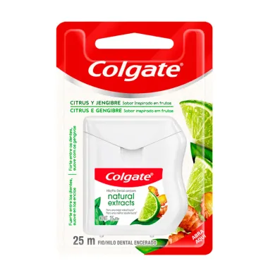 Fio Dental Colgate Natural Extracts Limão e Gengibre 25m 1 Unidade