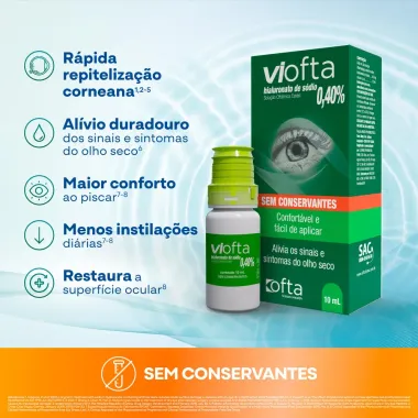 Viofta 0,40% Solução Oftálmica com 10ml