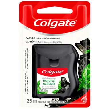 Fio Dental Colgate Natural Extracts Carvão 25m 1 Unidade