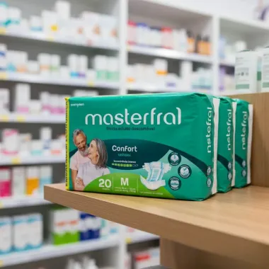 Fralda Geriátrico Masterfral Confort Unissex Tamanho M com 20 Unidades