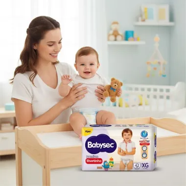 Fralda Shortinho Babysec Premium Tamanho XG com 42 Fraldas Descartáveis