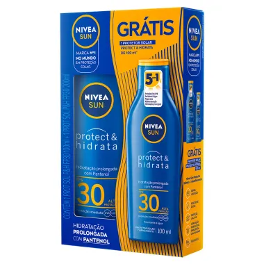 Kit Protetor Solar Nivea Sun Protect & Hidrata FPS 30 Loção 200ml e Ganhe Protetor 100ml