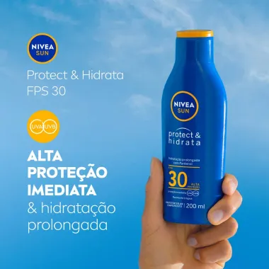 Kit Protetor Solar Nivea Sun Protect & Hidrata FPS 30 Lo&ccedil;&atilde;o 200ml e Ganhe Protetor 100ml