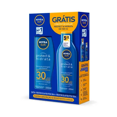 Kit Protetor Solar Nivea Sun Protect & Hidrata FPS 30 Lo&ccedil;&atilde;o 200ml e Ganhe Protetor 100ml