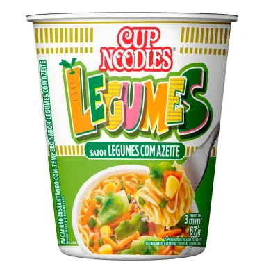 Macarrão Instantâneo Cup Noodles Sabor Legumes com Azeite com 67g