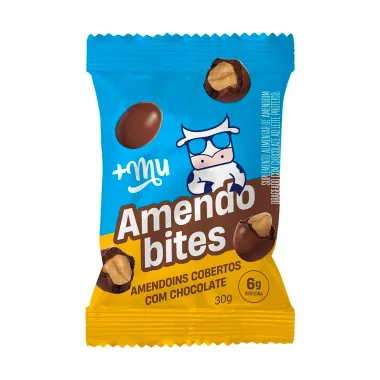 Chocoball Mais Mu 6g de Proteína Amendo Bites Amendoins cobertos com Chocolate 30g