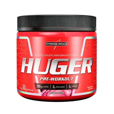 Huger Pré Workout Bubble Gum Integralmédica 160g