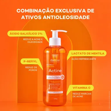 Kit Actine Darrow Gel de Limpeza 140g e Ganhe Gel de Limpeza 40g