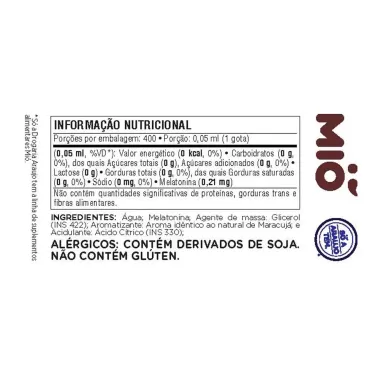 Melatonina Mió Sabor Maracujá Gotas com 20ml