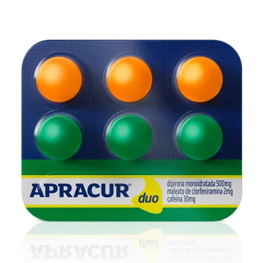 Apracur Duo com 6 Comprimidos Revestidos