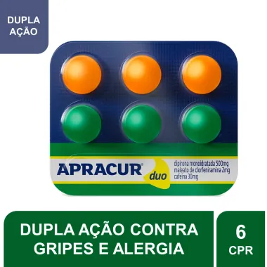 Apracur Duo com 6 Comprimidos Revestidos