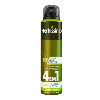 Desodorante Herbíssimo Green Leaf 4 em 1 Aerosol 150ml