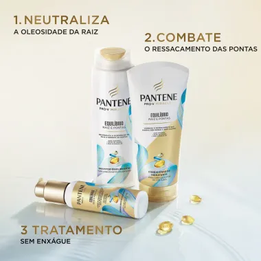 Shampoo Pantene Pro-V Miracles Equilíbrio Raiz e Pontas Cabelos Mistos e Pontas Ressecadas 300ml