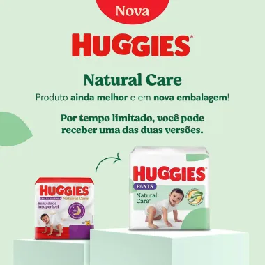 Fralda Roupinha Huggies Natural Care Tamanho XG Pacote Mega 22 Unidades Descartáveis